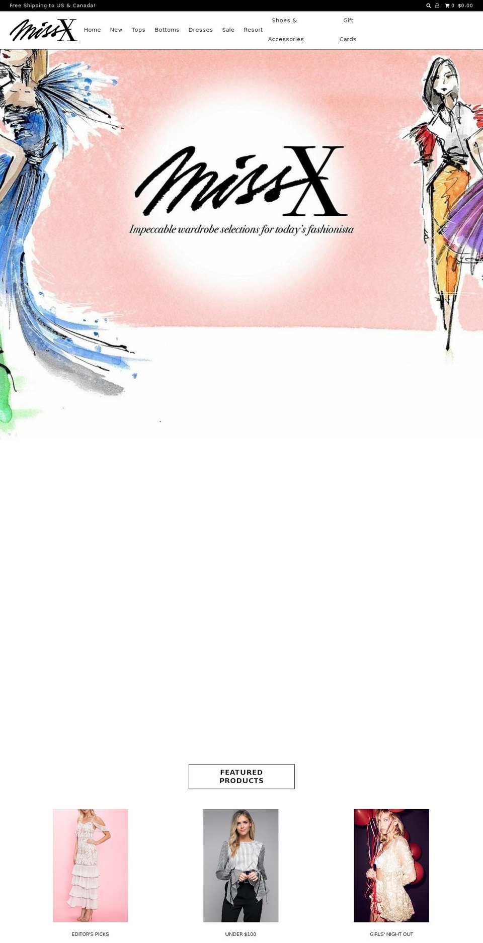 shopmissx.com — Shopify storefront screenshot