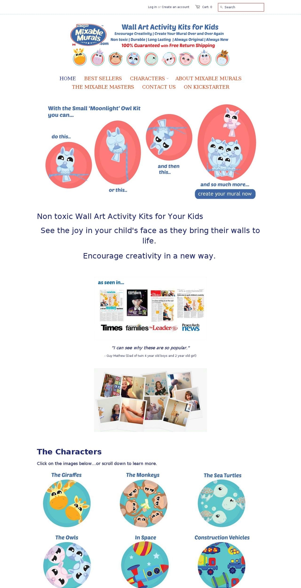 shopmixablemurals.com shopify website screenshot