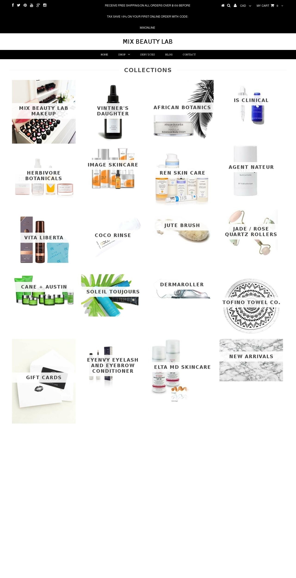 shopmixbeautylab.com — Shopify storefront screenshot