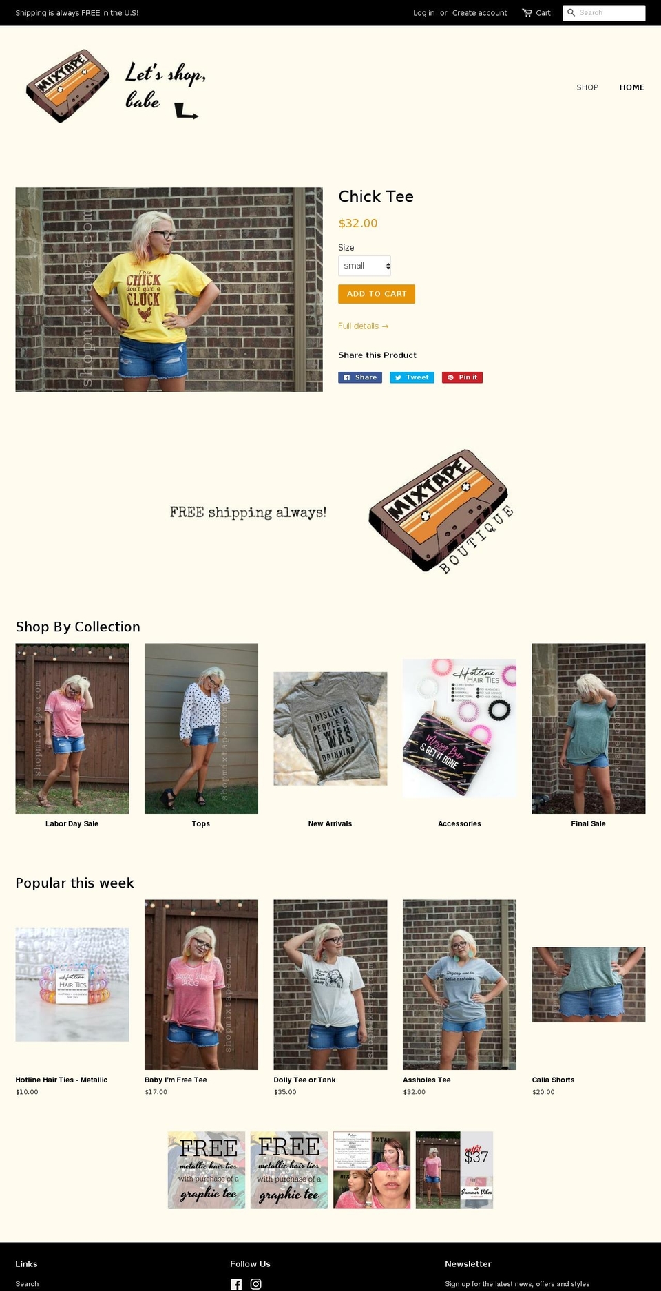 shopmixtape.com — Shopify storefront screenshot