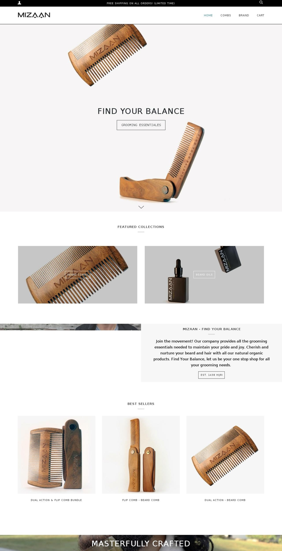 shopmizaan.com shopify website screenshot