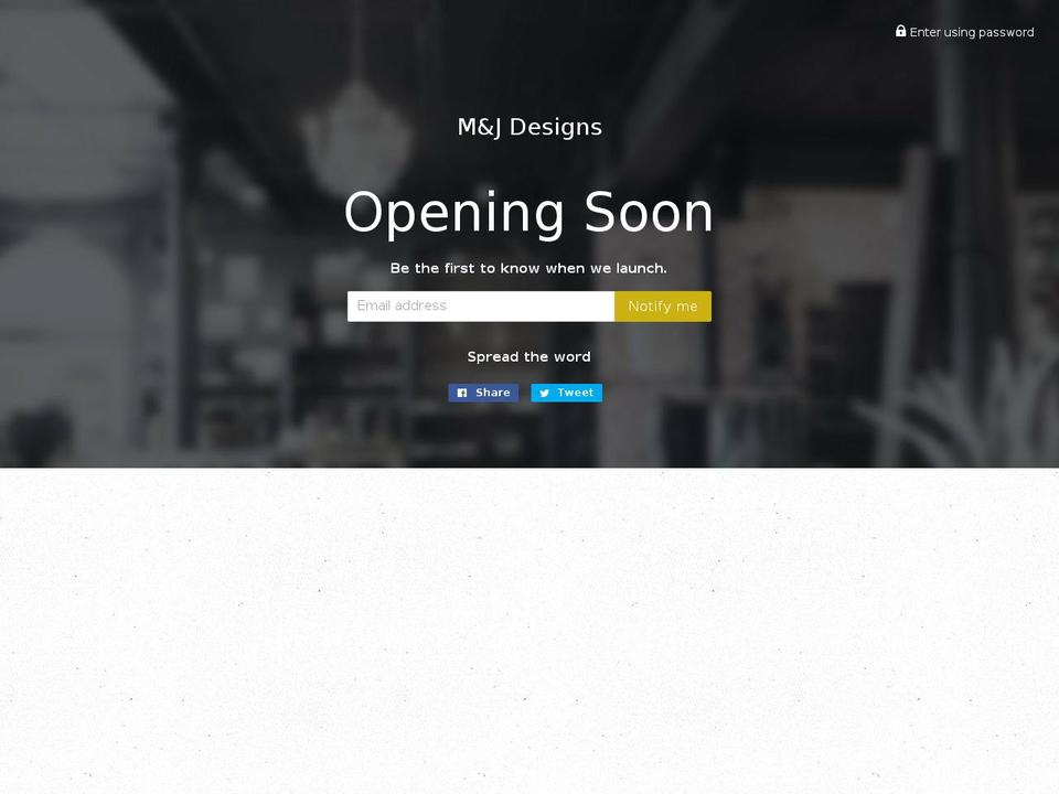 shopmjdesigns.com — Shopify storefront screenshot