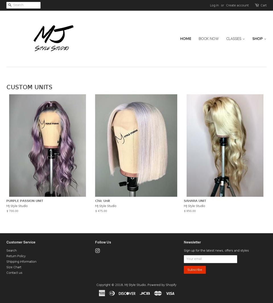 shopmjss.com shopify website screenshot