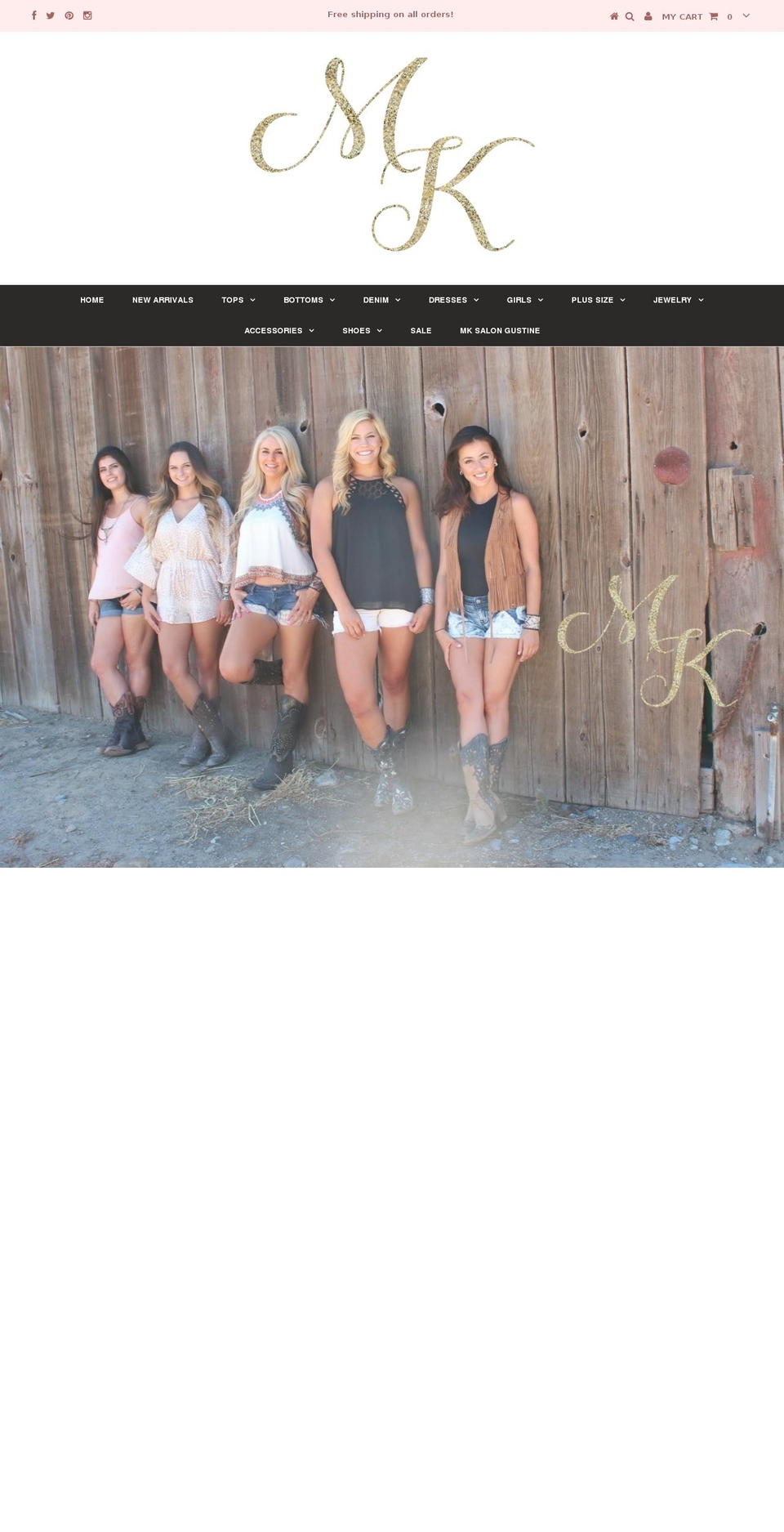 shopmkboutique.com shopify website screenshot