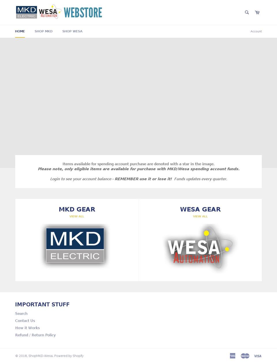 shopmkd-wesa.com — Shopify storefront screenshot