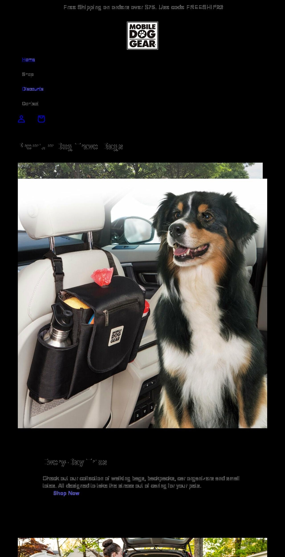 shopmobiledoggear.com shopify website screenshot