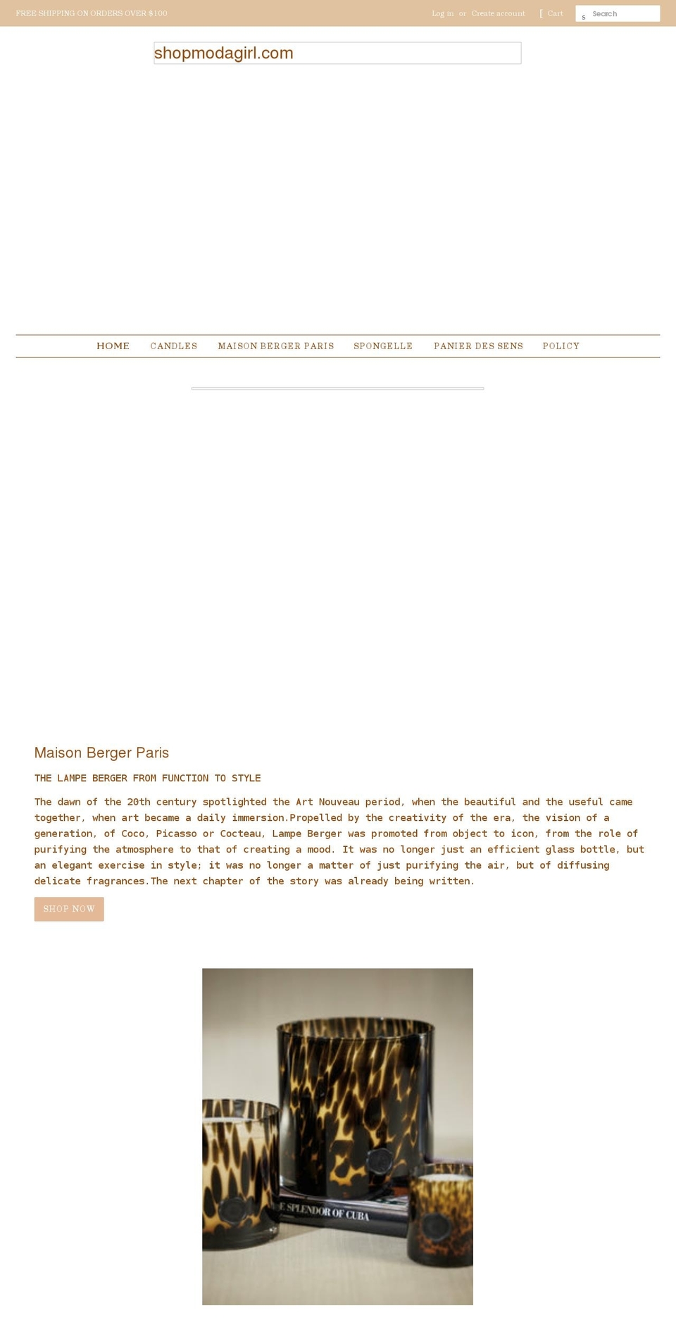 shopmodagirl.com shopify website screenshot