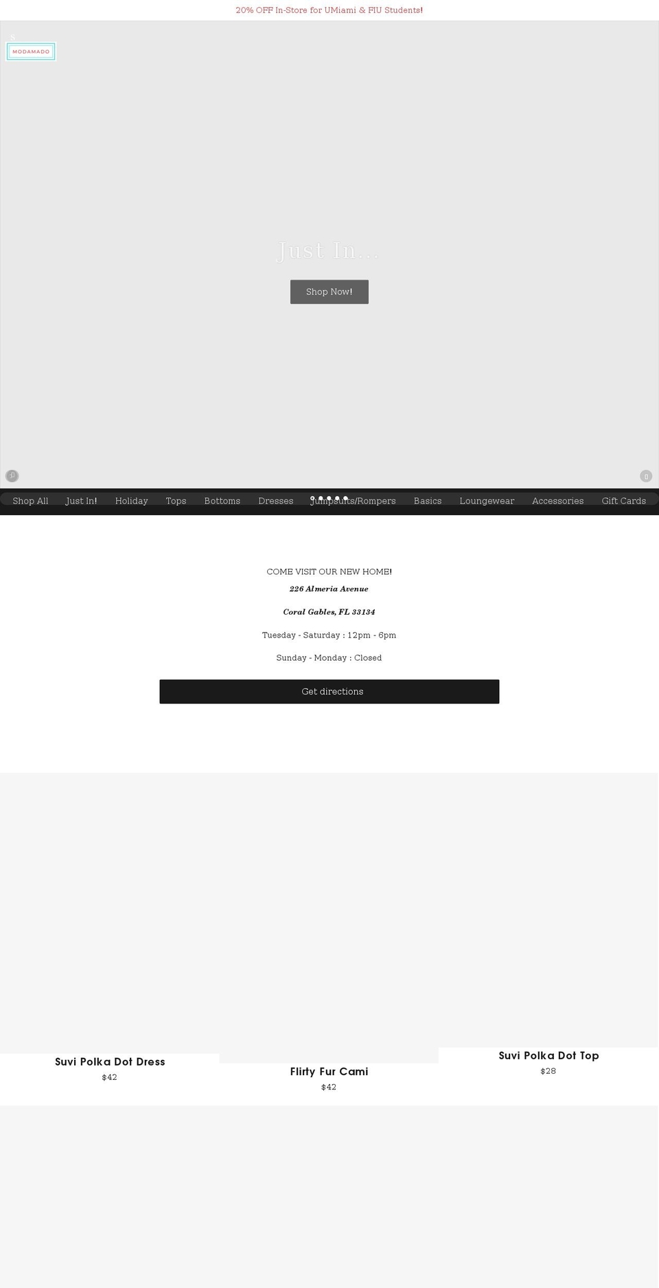shopmodamado.com shopify website screenshot