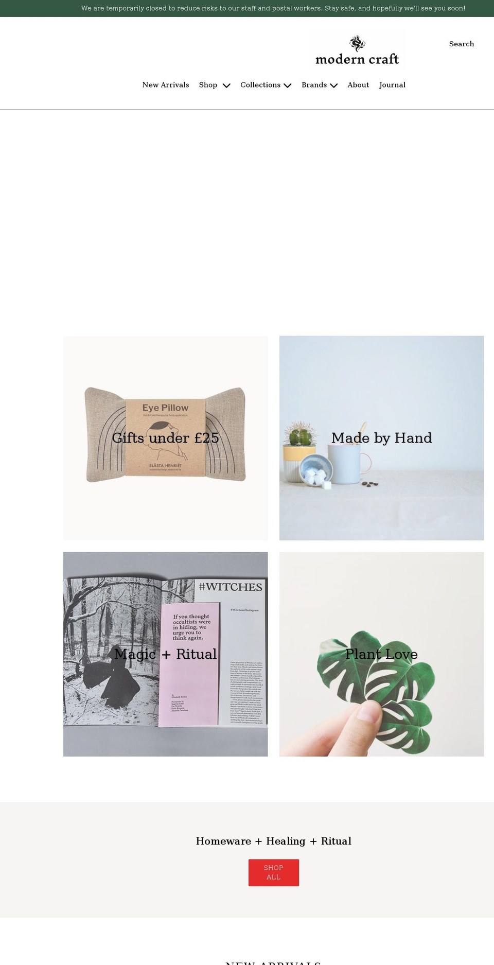 shopmoderncraft.com shopify website screenshot