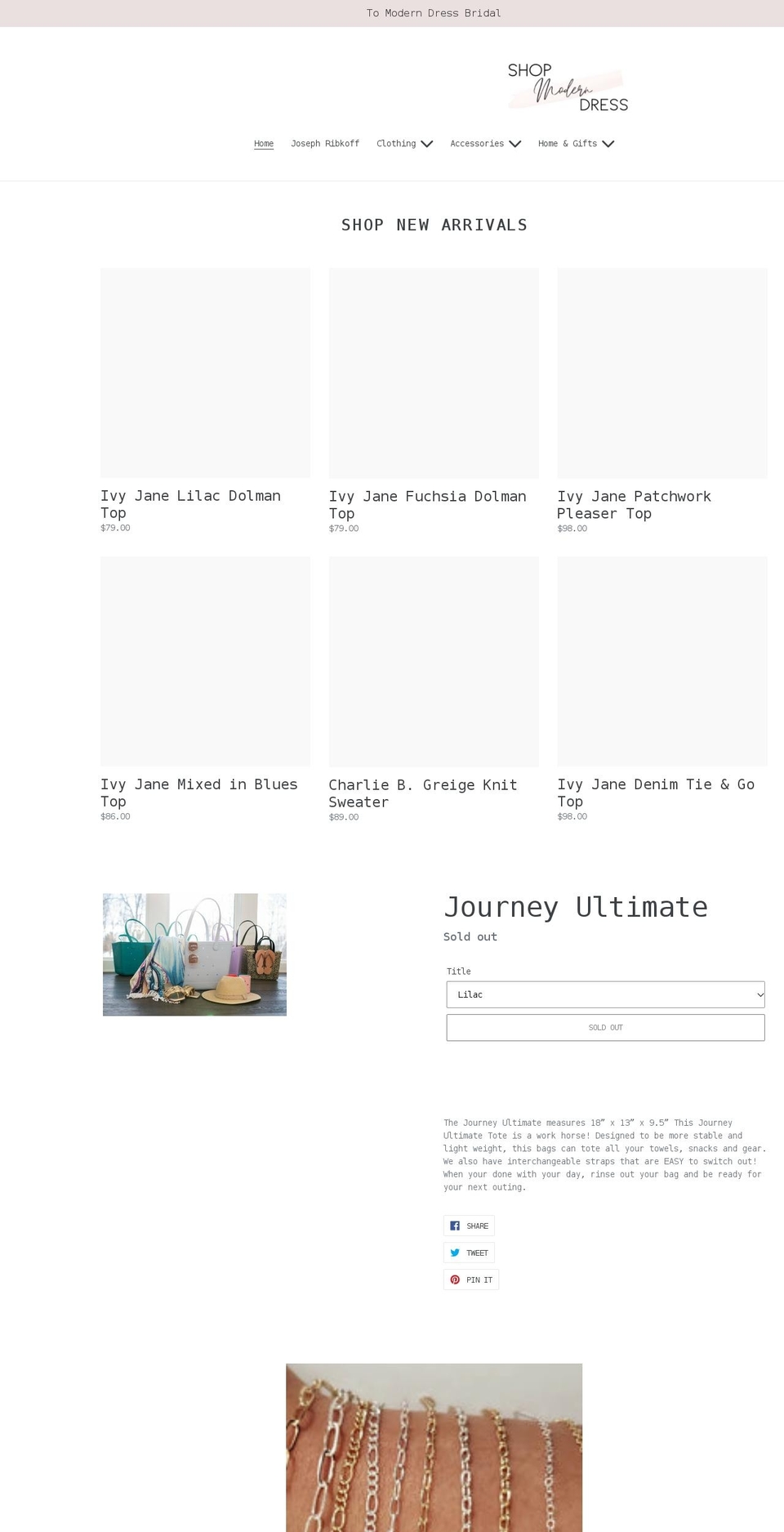 shopmoderndress.com shopify website screenshot