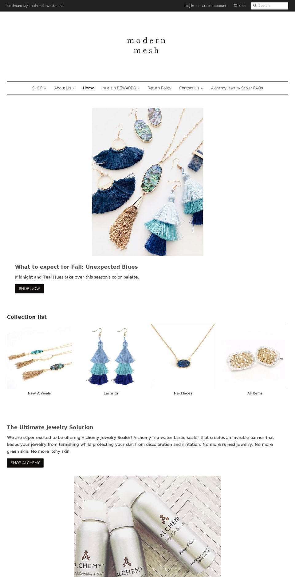 shopmodernmesh.com — Shopify storefront screenshot