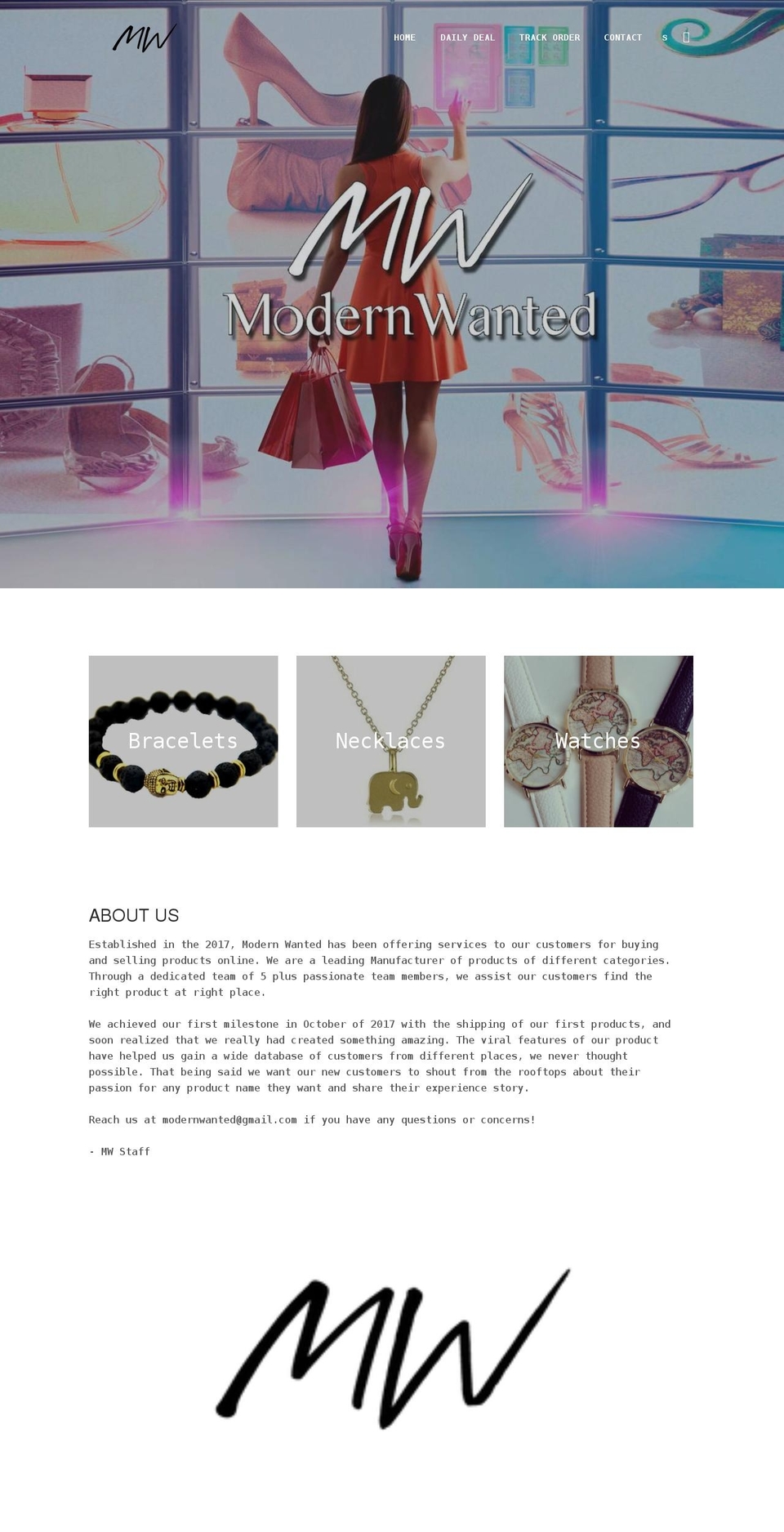 shopmodernwants.com shopify website screenshot