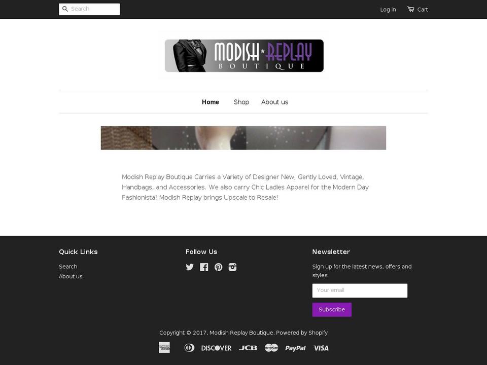shopmodishreplay.com shopify website screenshot