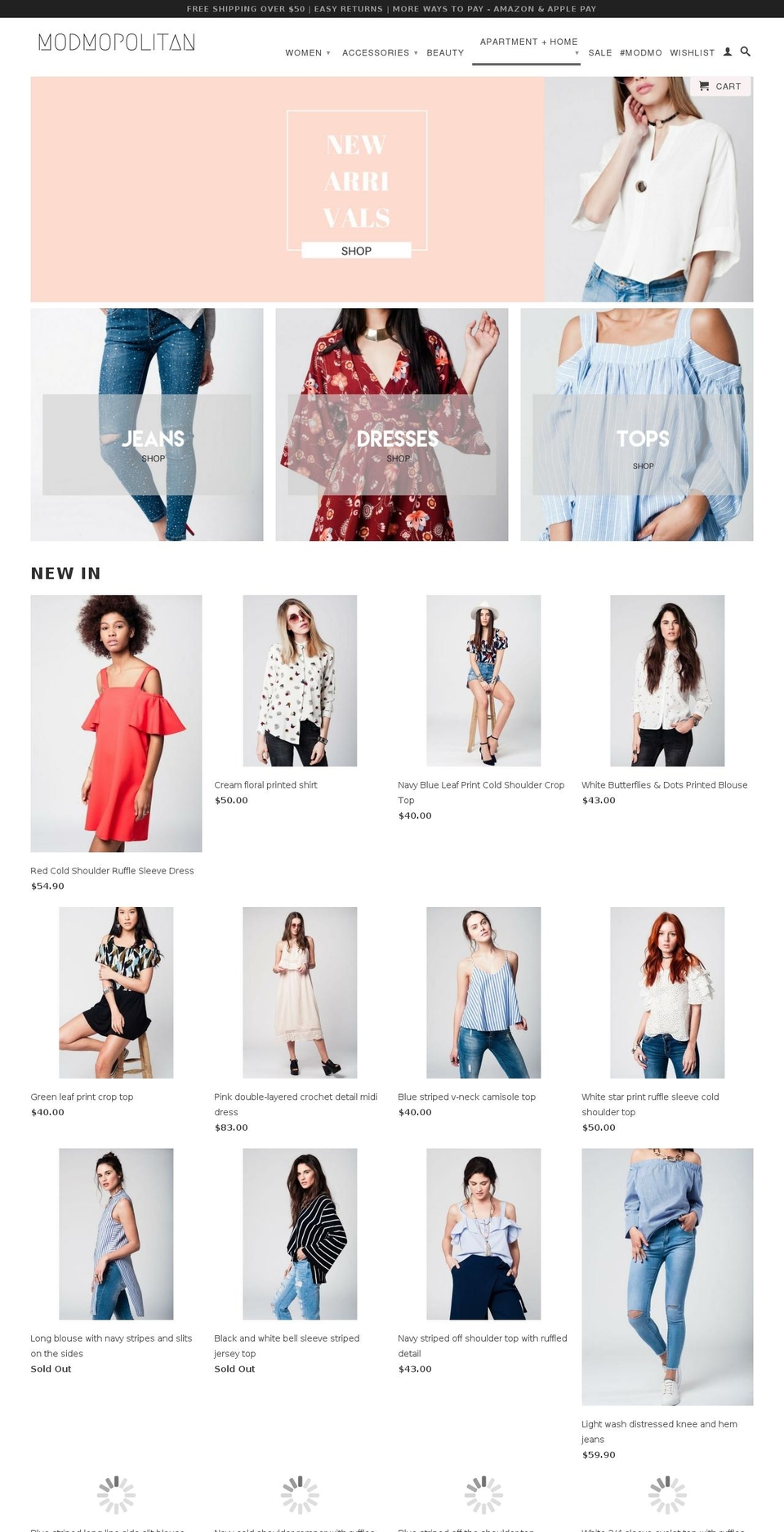shopmodmo.com shopify website screenshot