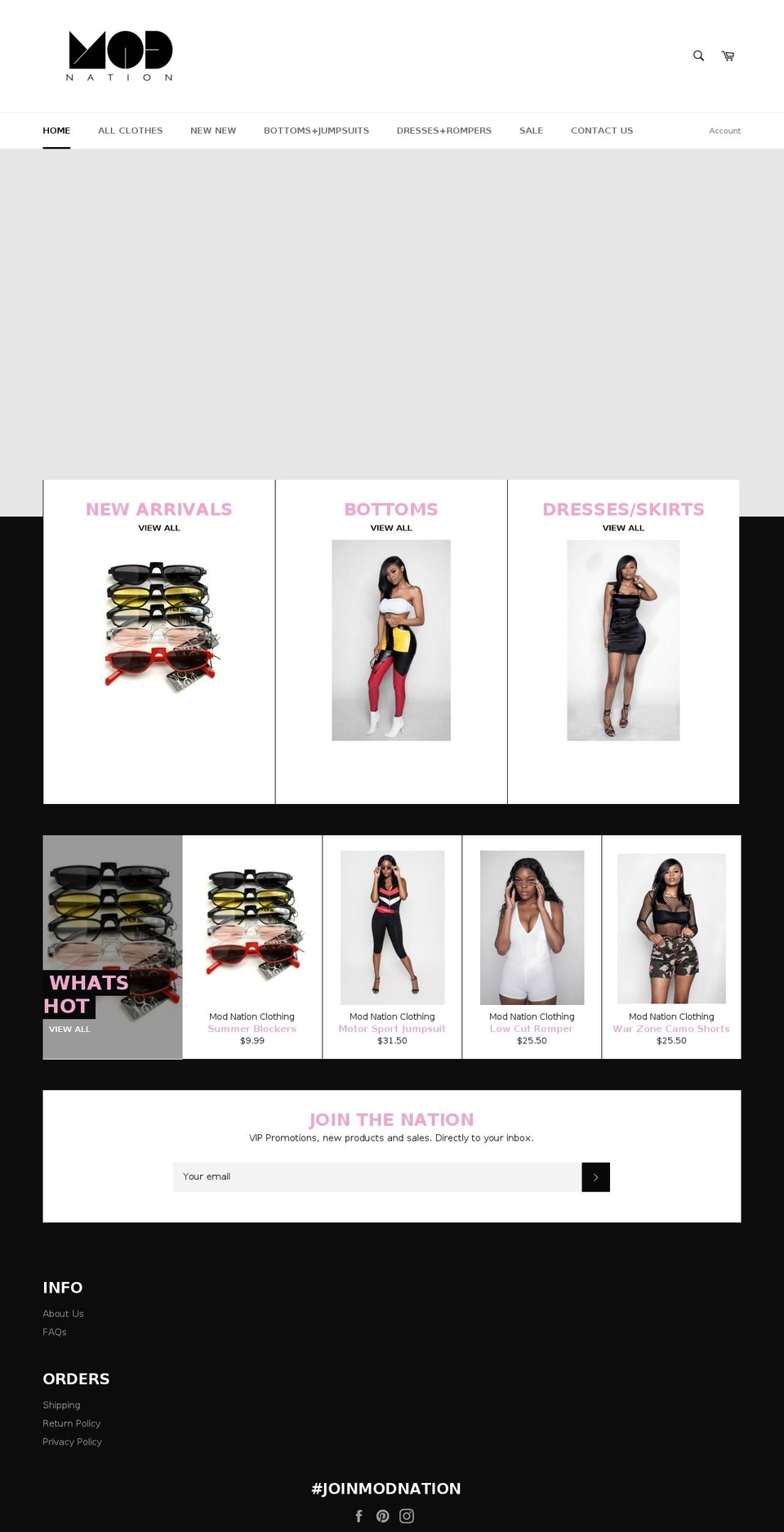 shopmodnation.com — Shopify storefront screenshot