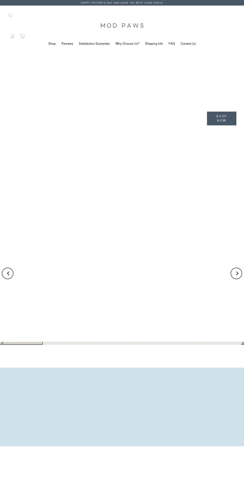 shopmodpaws.com shopify website screenshot