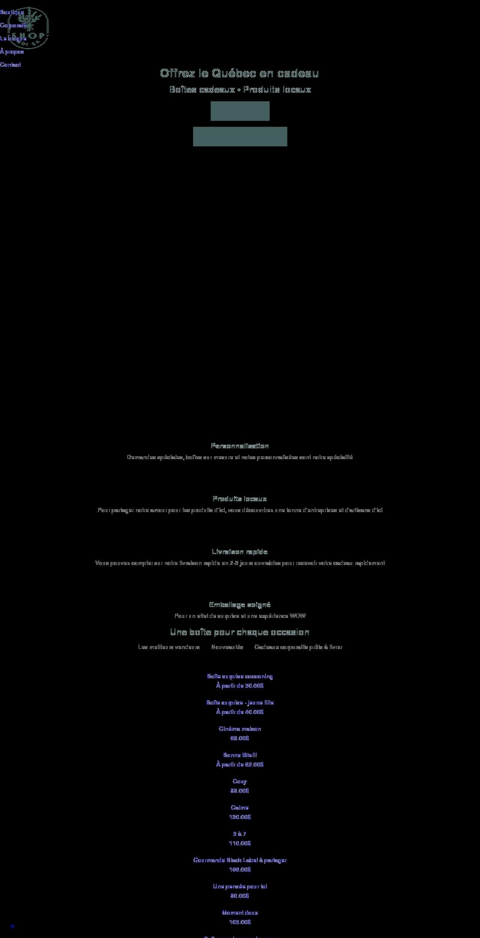 shopmoica.ca shopify website screenshot