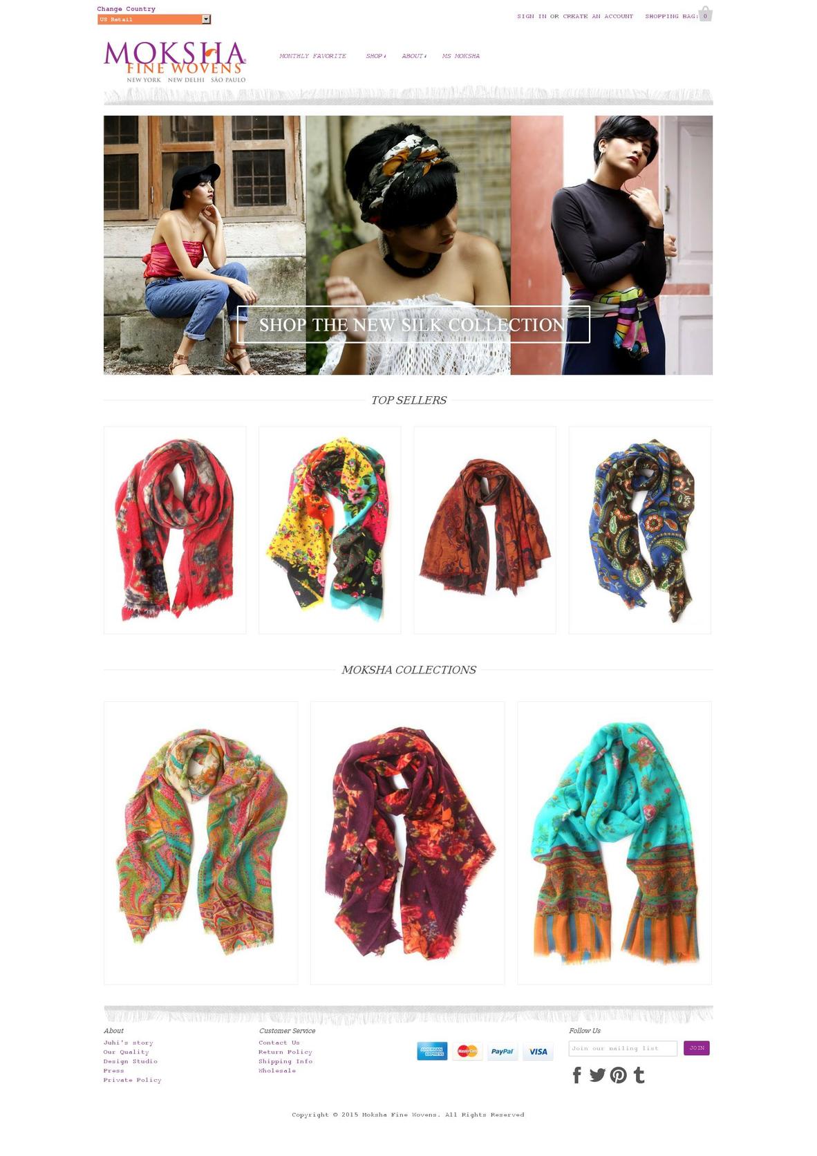 shopmoksha.com shopify website screenshot