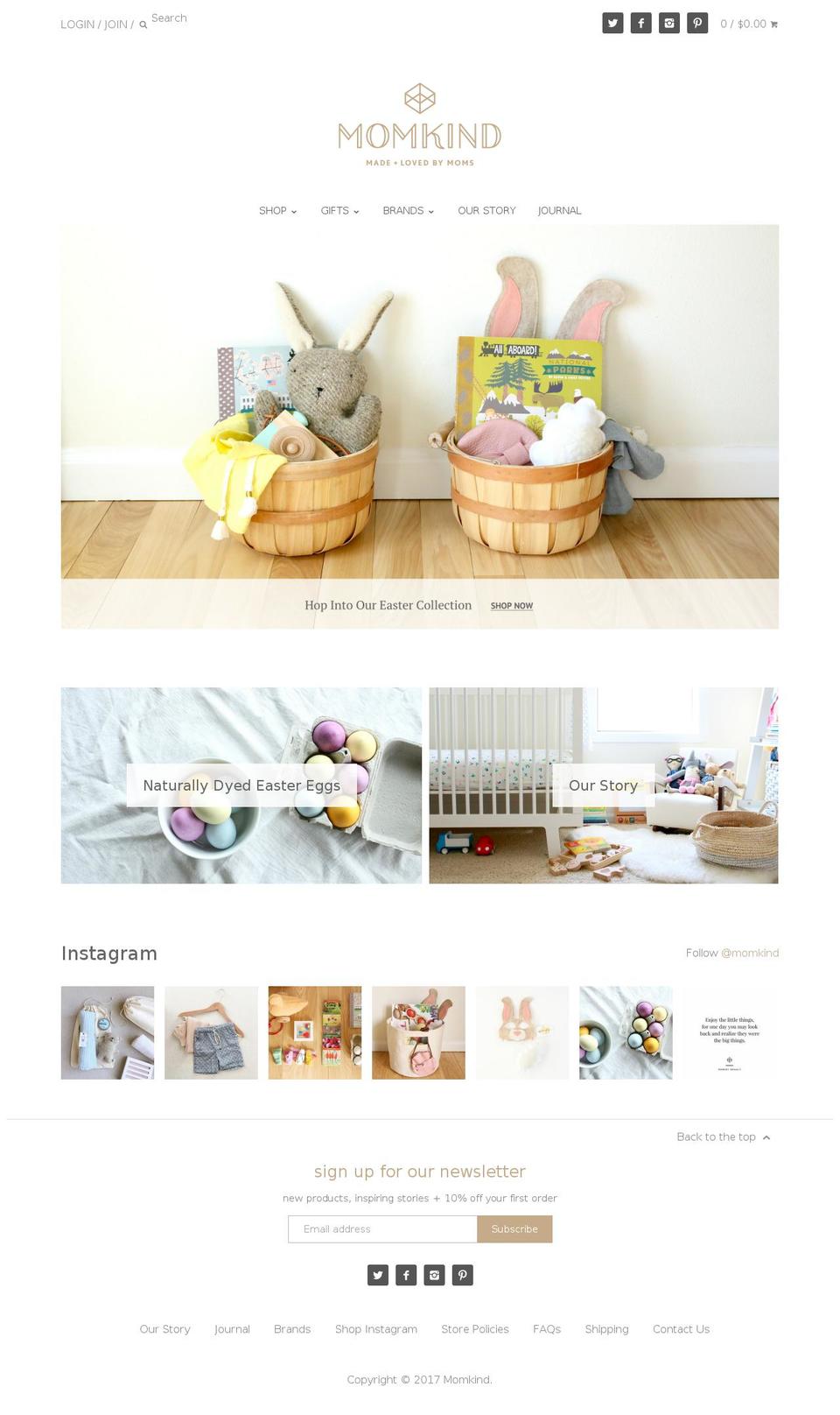 shopmomkind.com shopify website screenshot