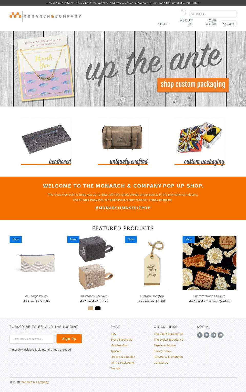 shopmonarchandcompany.com — Shopify storefront screenshot