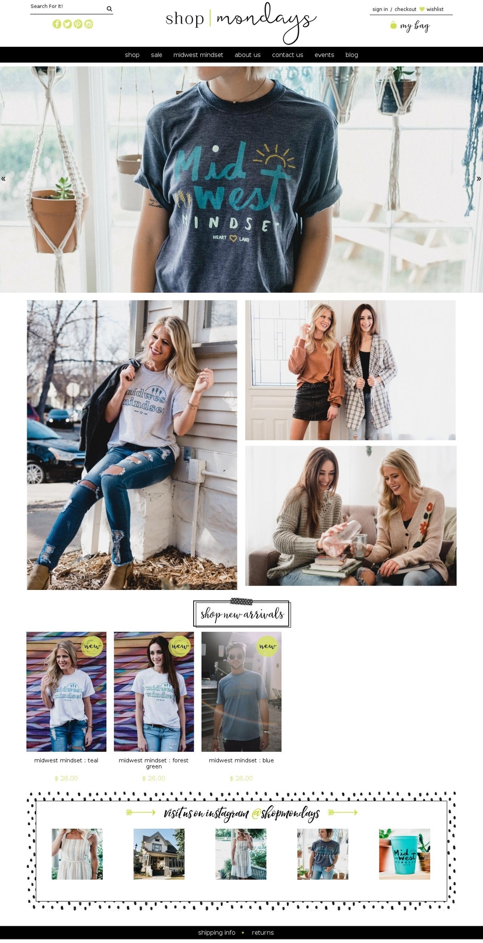 shopmondays.com — Shopify storefront screenshot
