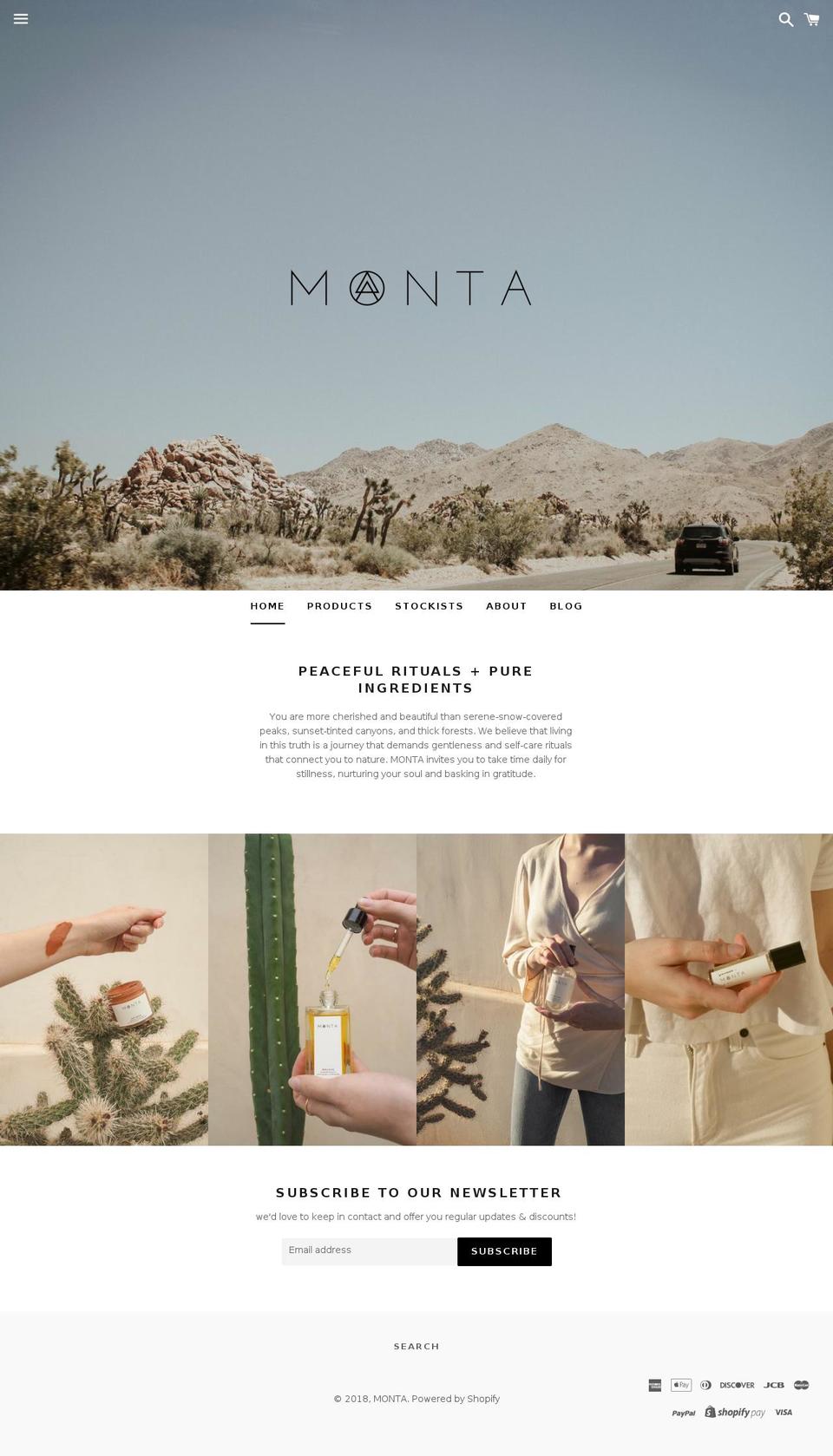 shopmonta.com — Shopify storefront screenshot