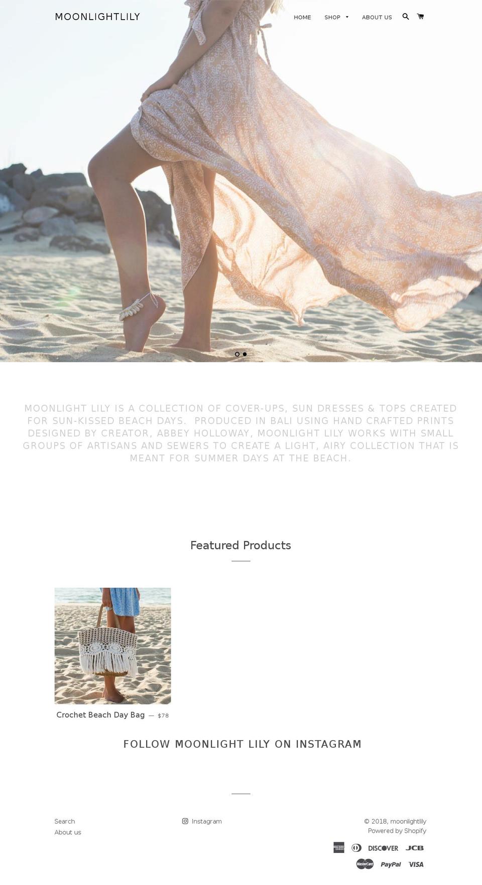 shopmoonlightlily.com shopify website screenshot