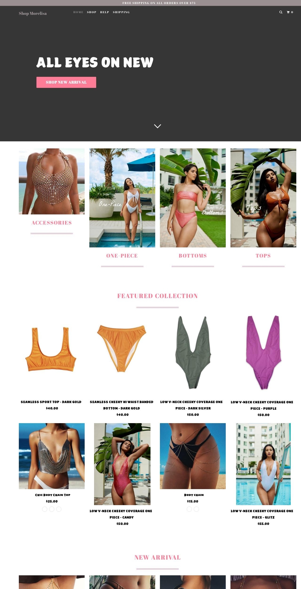 shopmorelisa.com shopify website screenshot