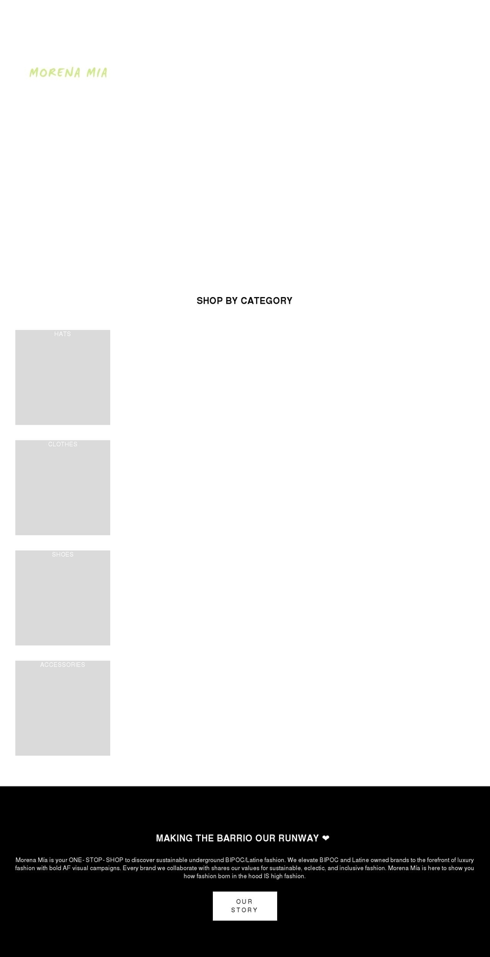 shopmorenamia.com shopify website screenshot