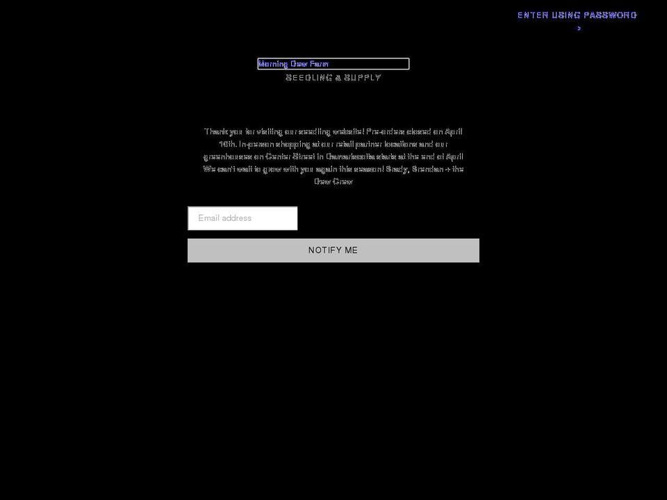 shopmorningdewfarm.com shopify website screenshot