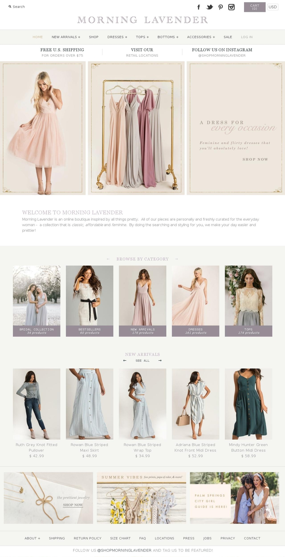 shopmorninglavender.com shopify website screenshot