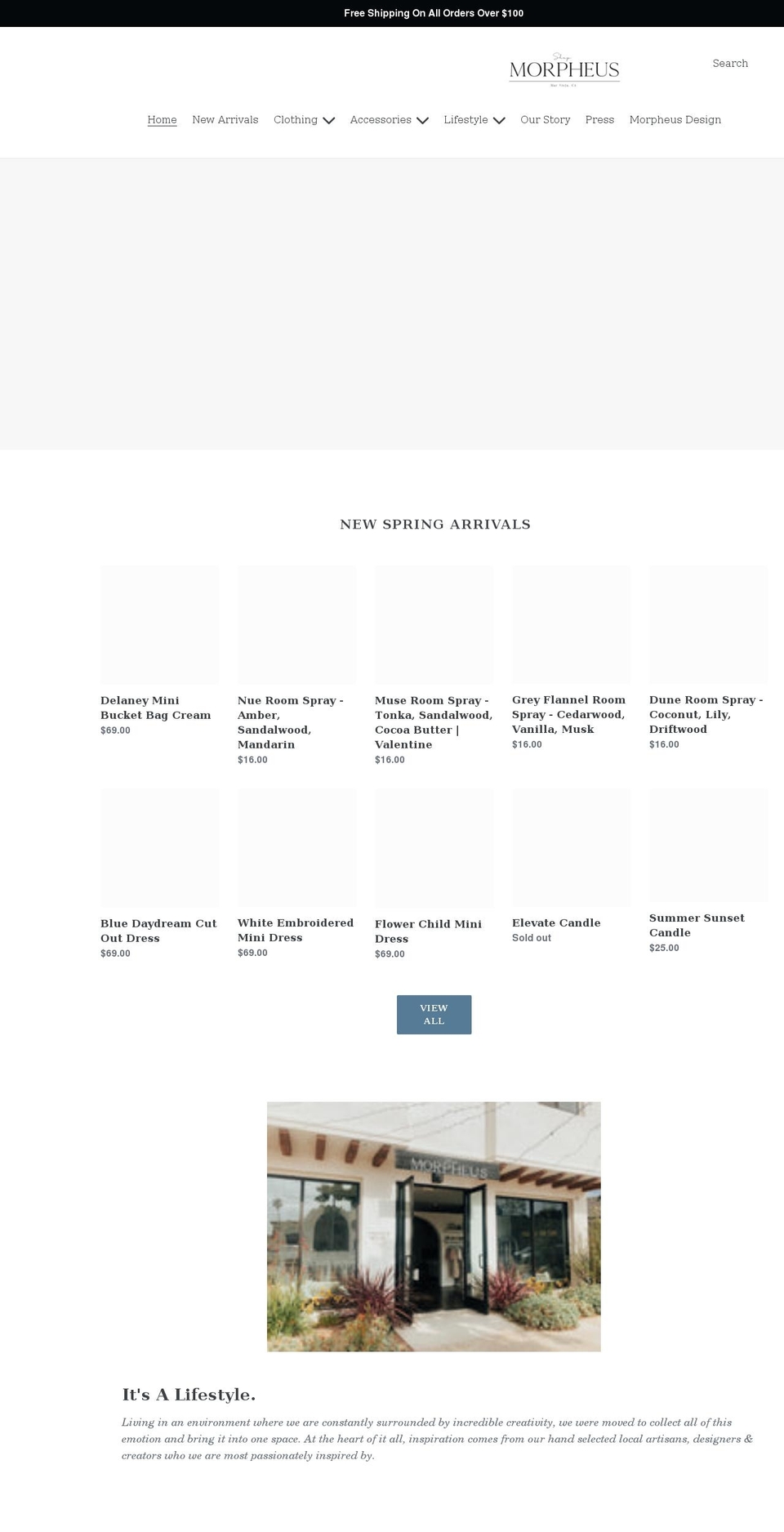 shopmorpheus.com shopify website screenshot