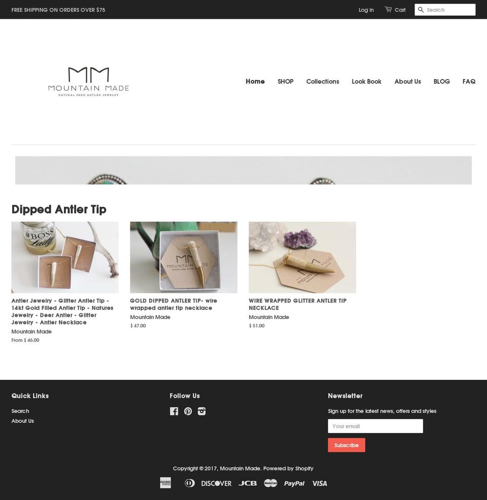 shopmountainmade.com shopify website screenshot
