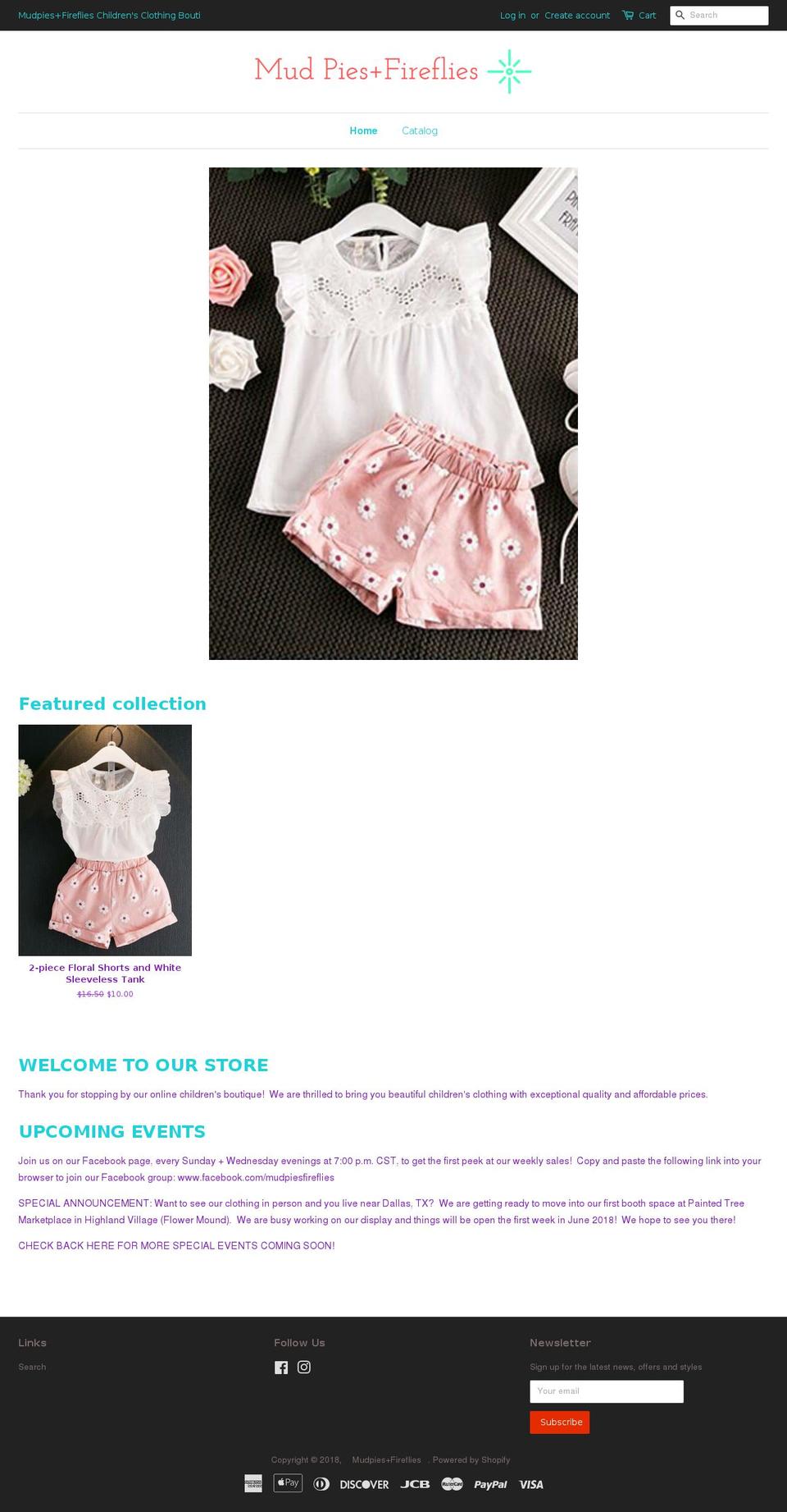 shopmudpies.com — Shopify storefront screenshot