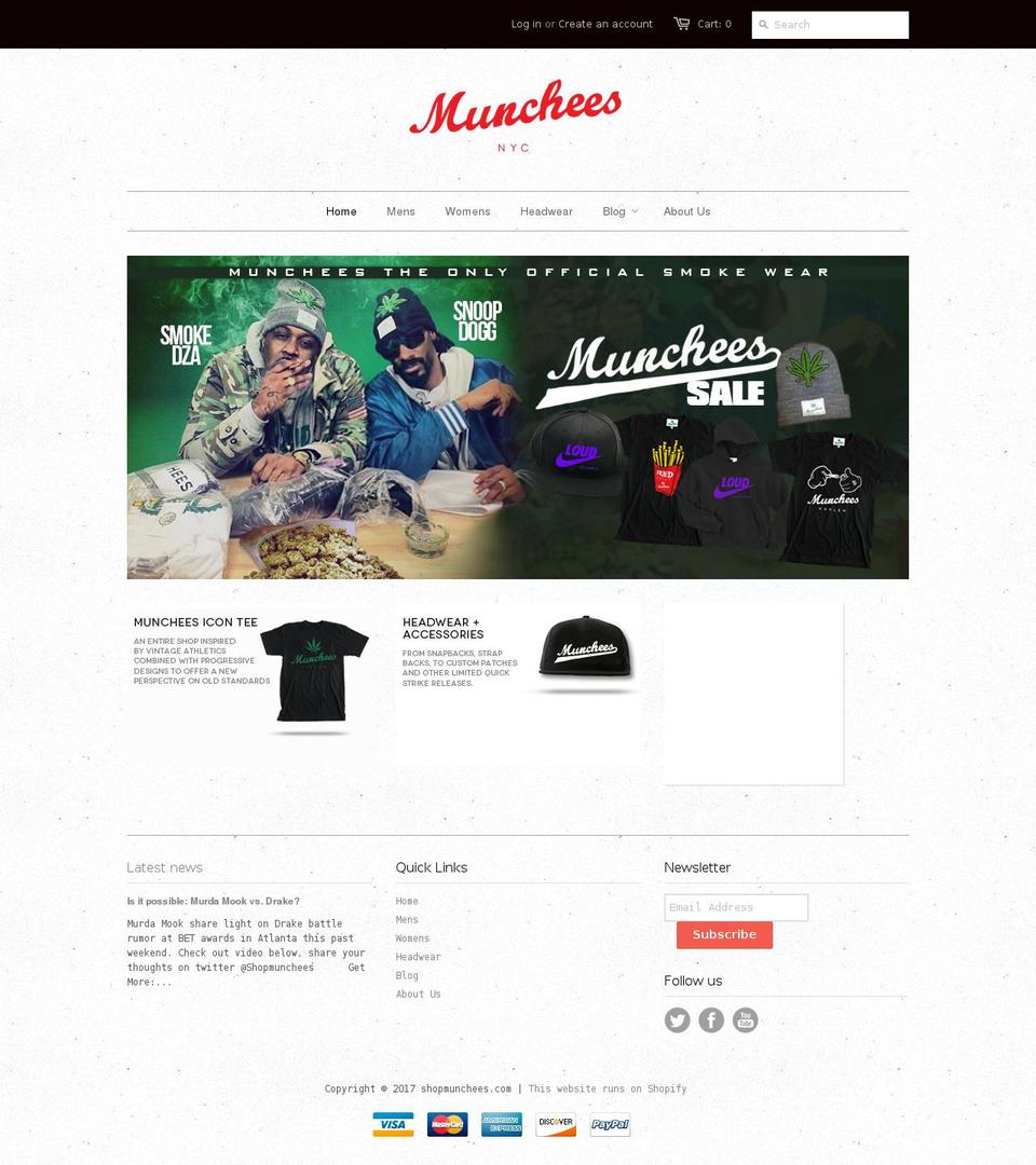 shopmunchees.com shopify website screenshot