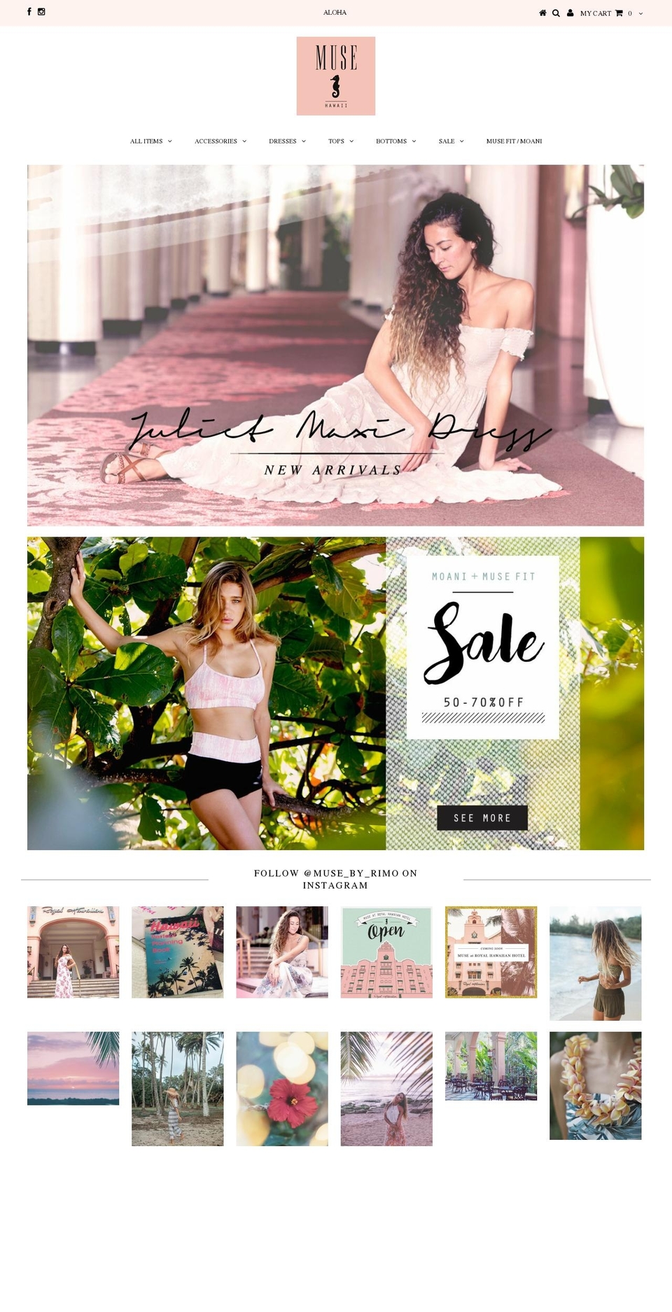 shopmusebyrimo.com — Shopify storefront screenshot