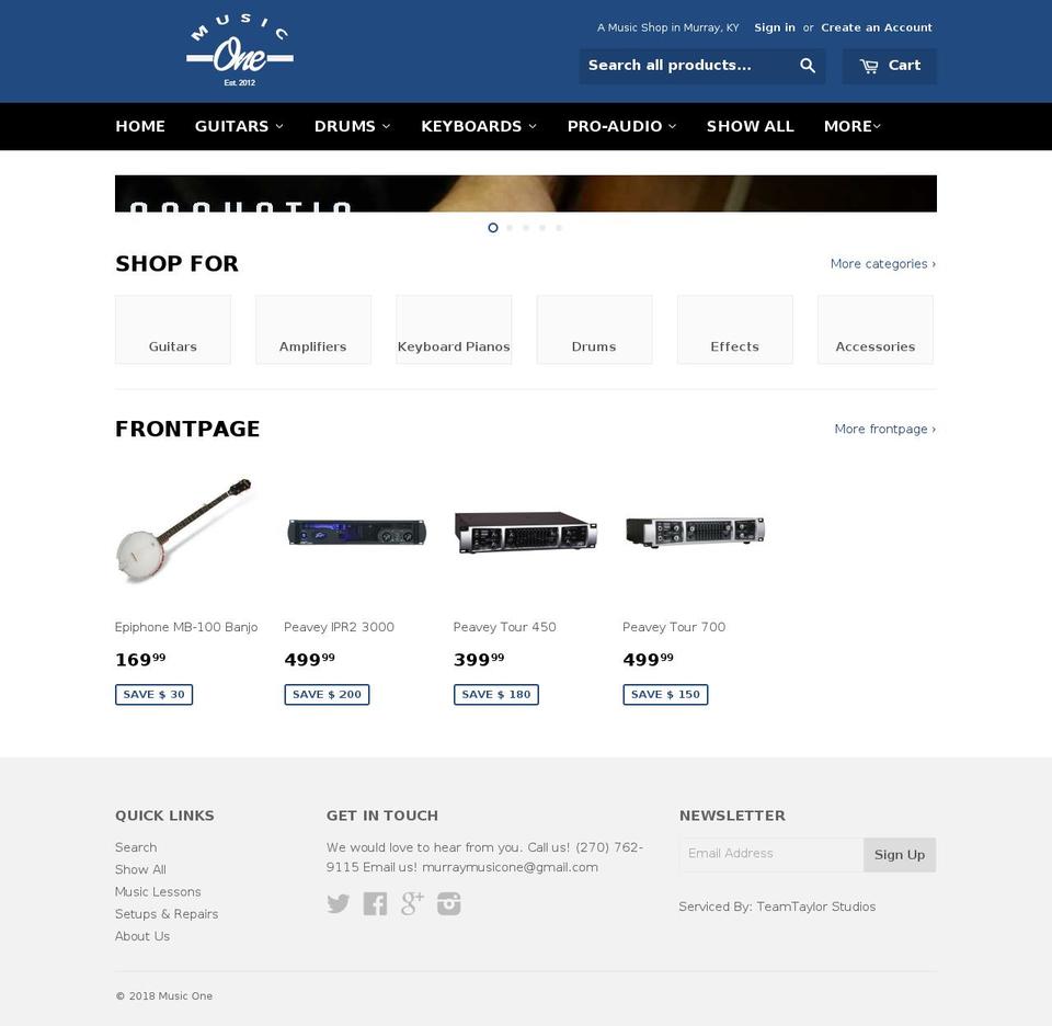 shopmusic1.com — Shopify storefront screenshot