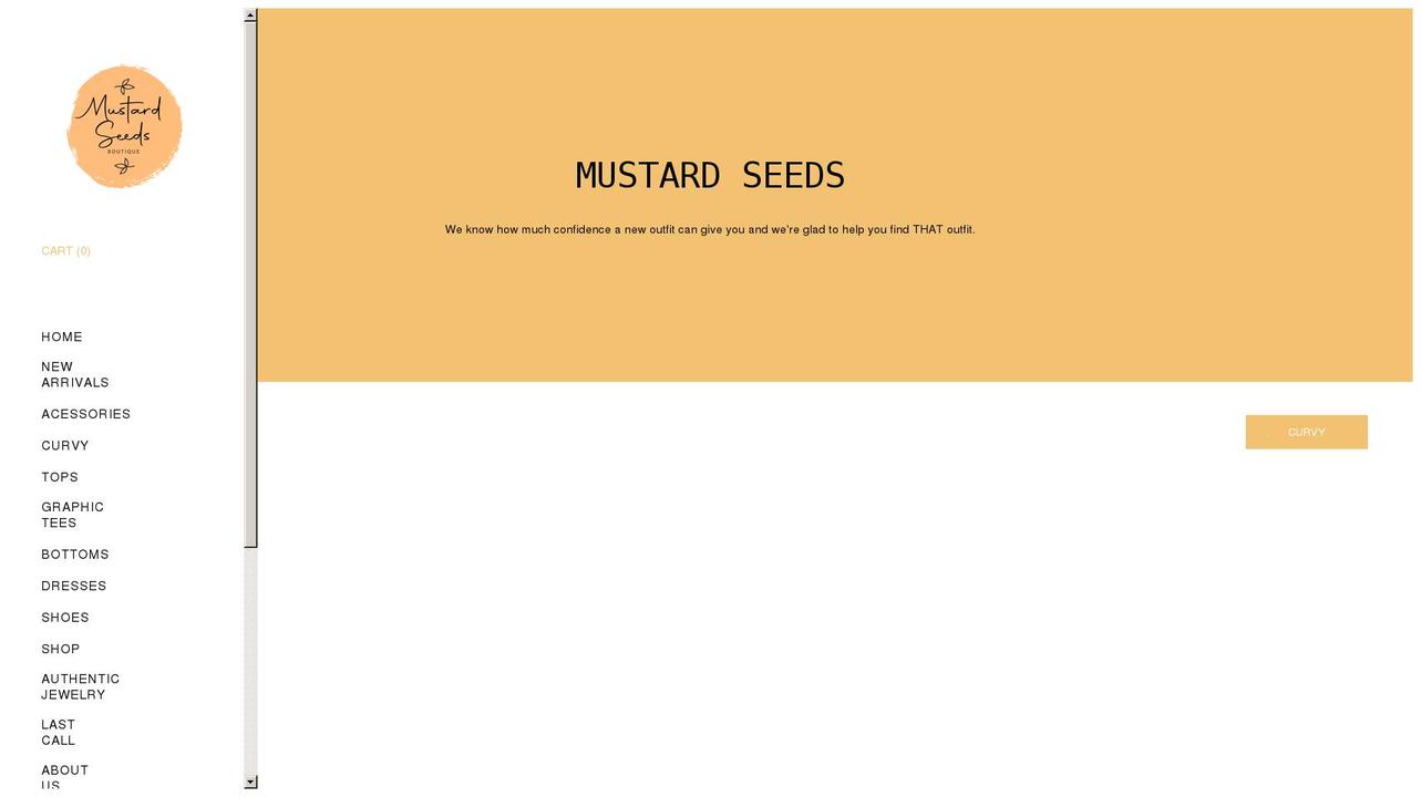 shopmustardseedsboutique.com shopify website screenshot