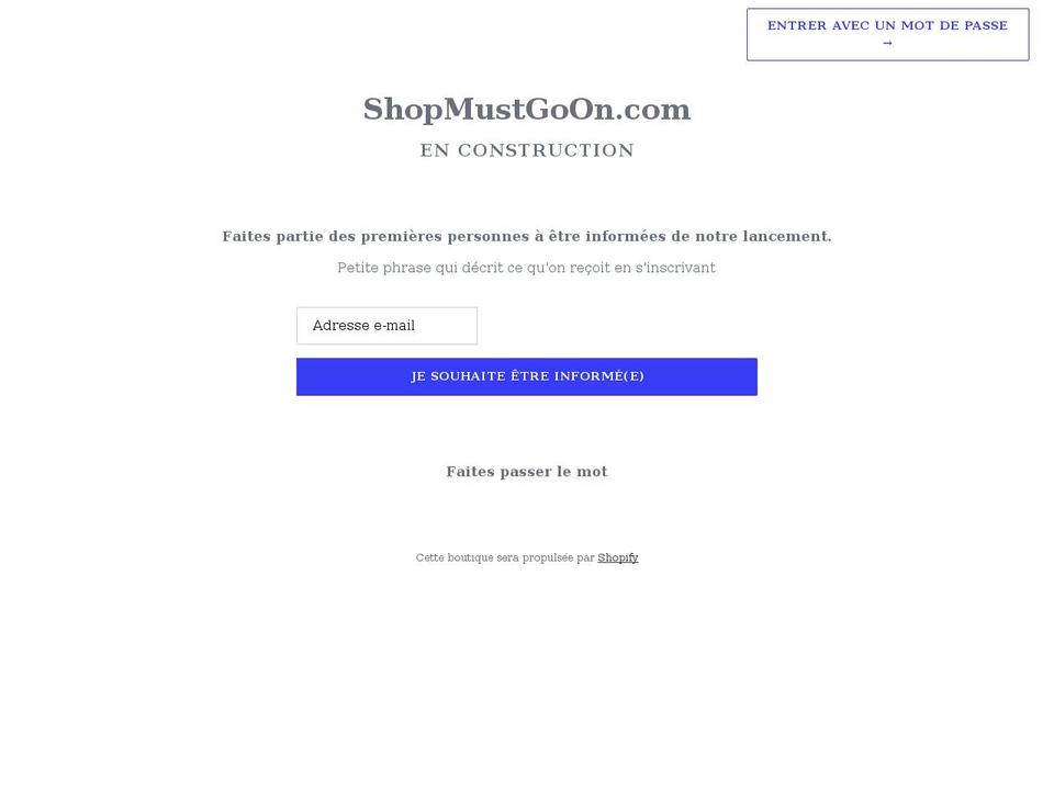 shopmustgoon.com shopify website screenshot