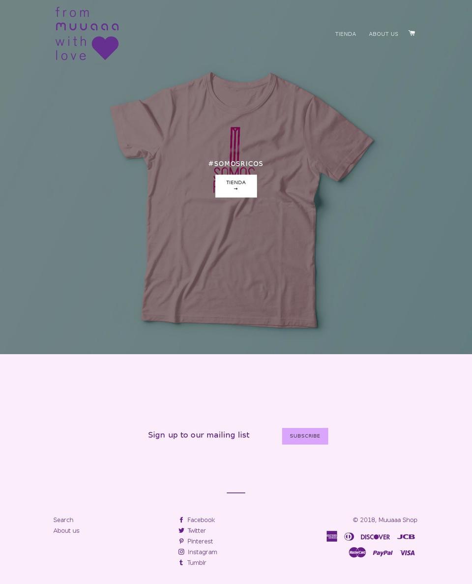 shopmuuaaa.com — Shopify storefront screenshot