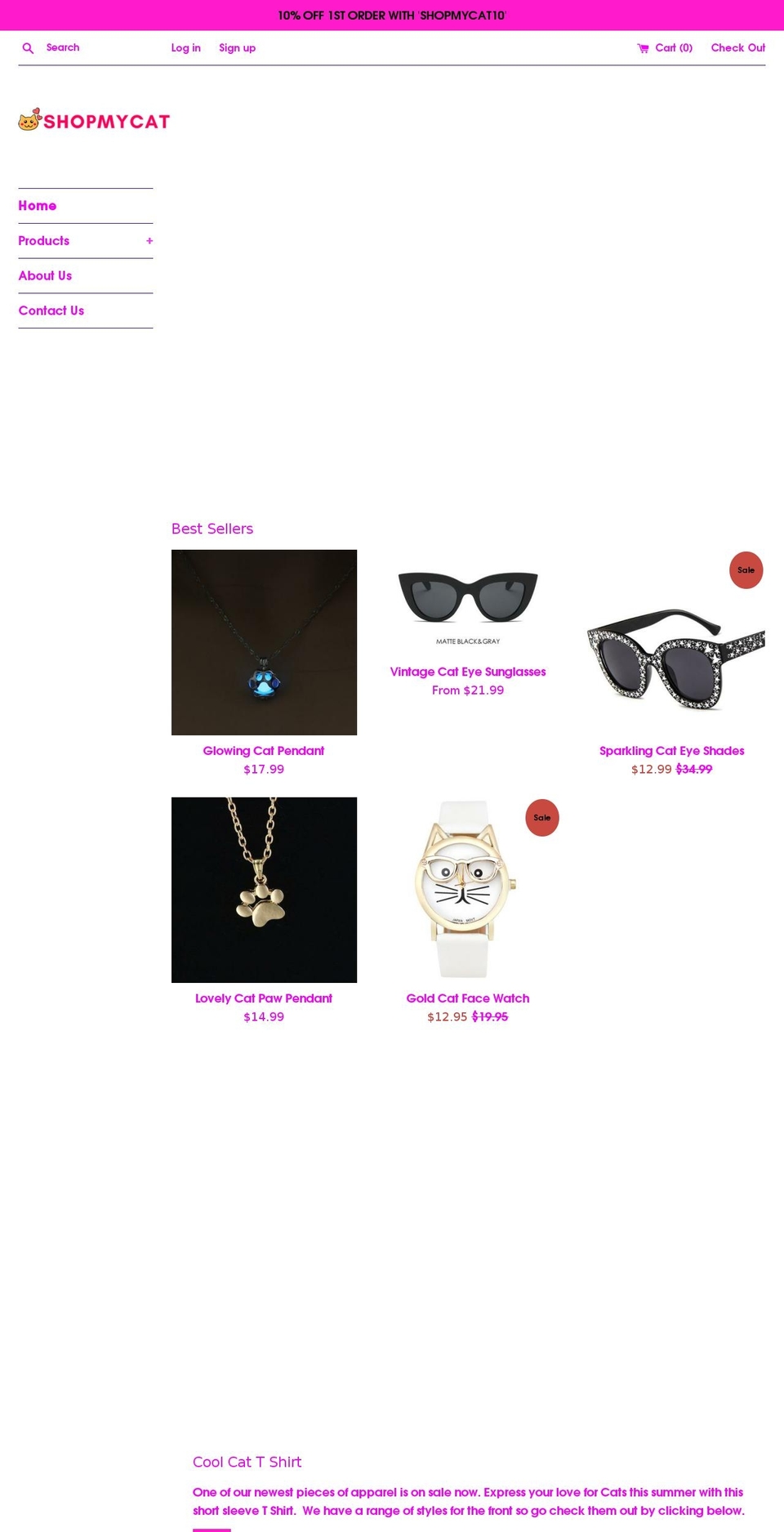 shopmycat.com shopify website screenshot