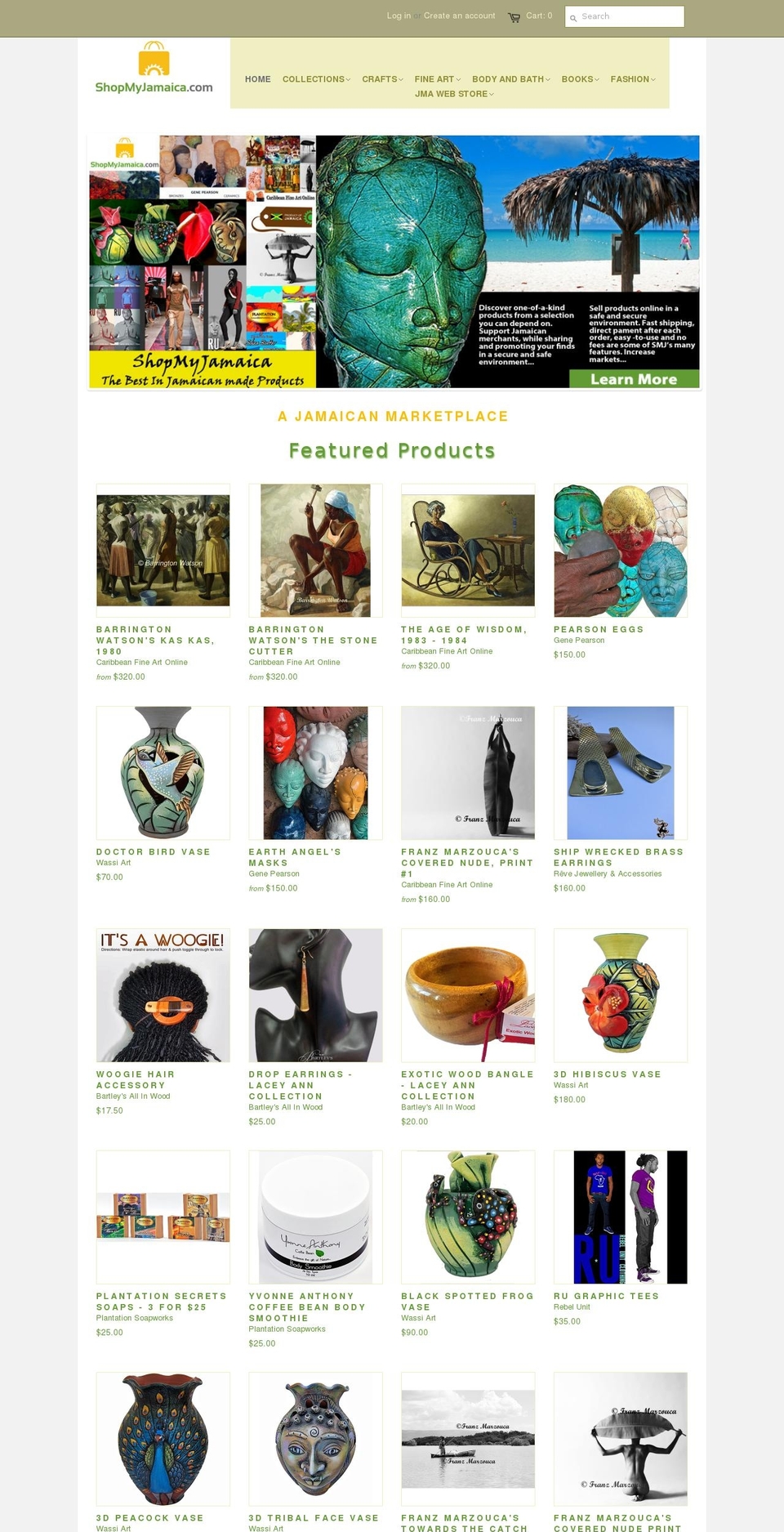 shopmyjamaica.com shopify website screenshot