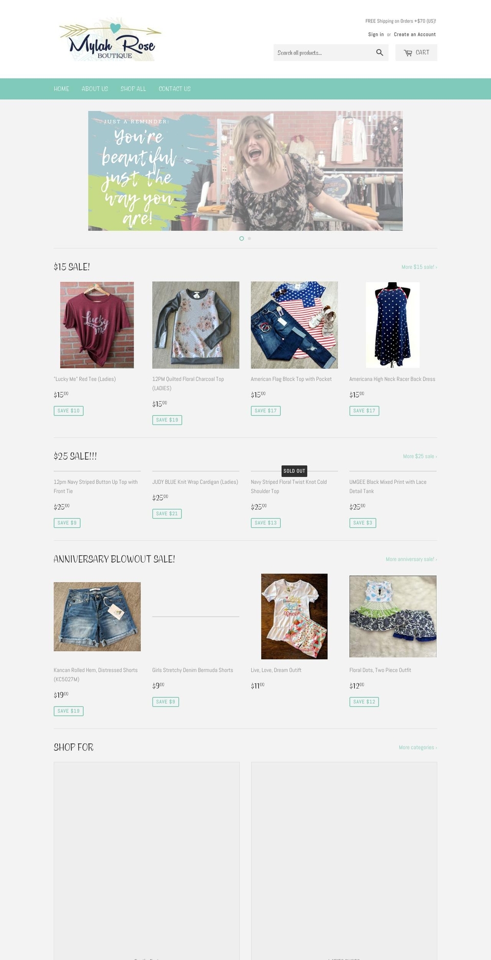 shopmylahrose.com — Shopify storefront screenshot