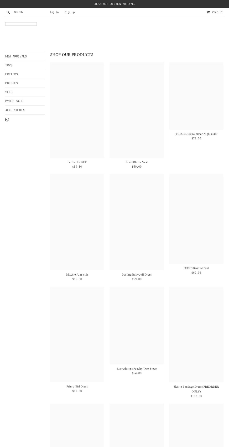 shopmyooz.com shopify website screenshot