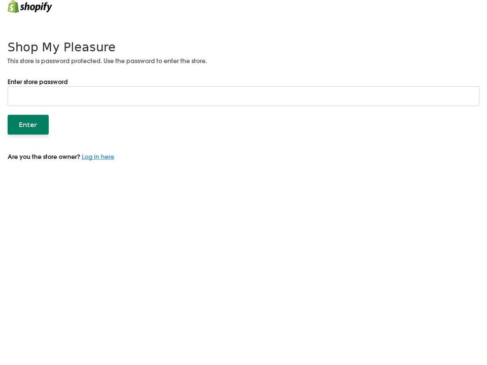 shopmypleasure.com shopify website screenshot