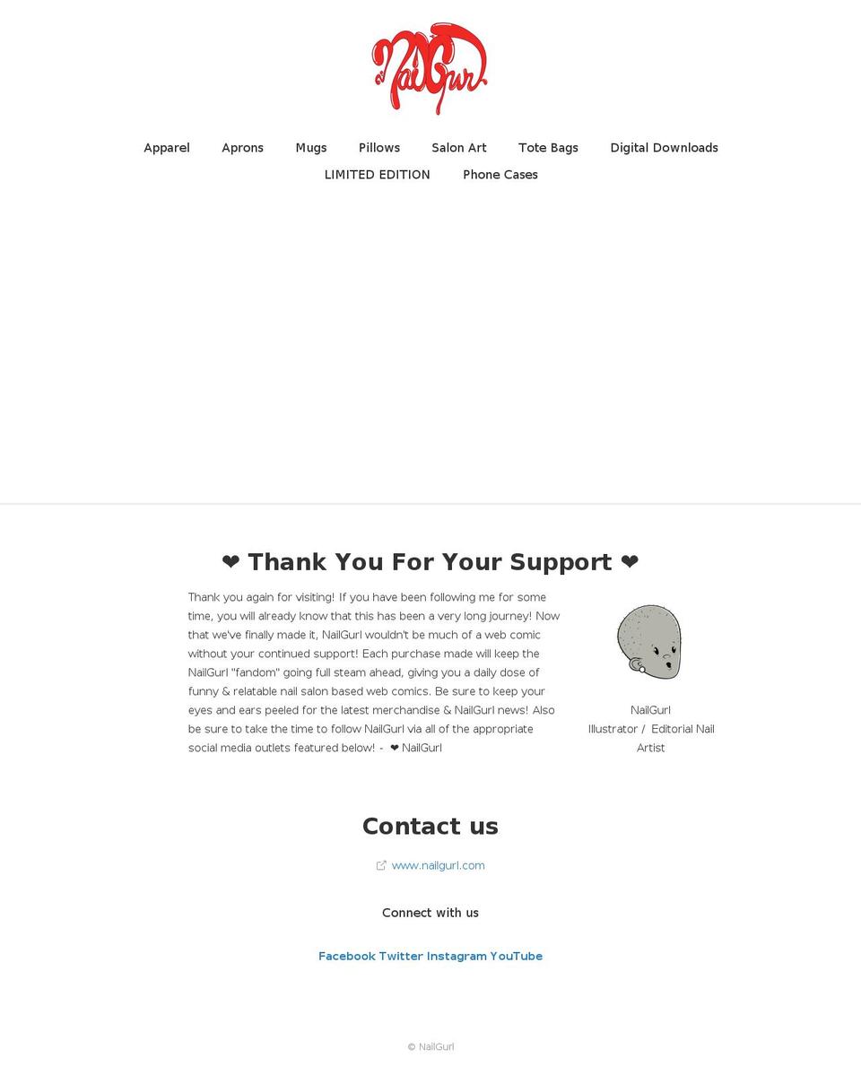 shopnailgurl.com shopify website screenshot