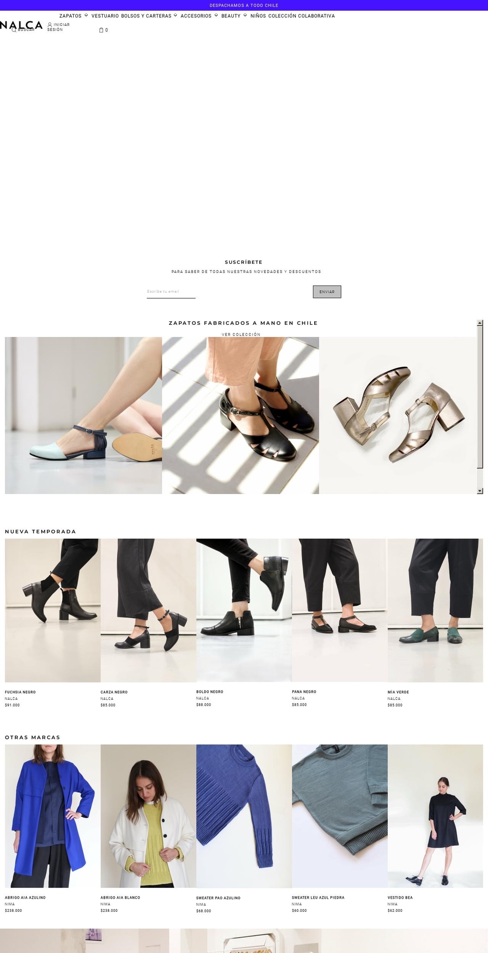 shopnalca.cl shopify website screenshot