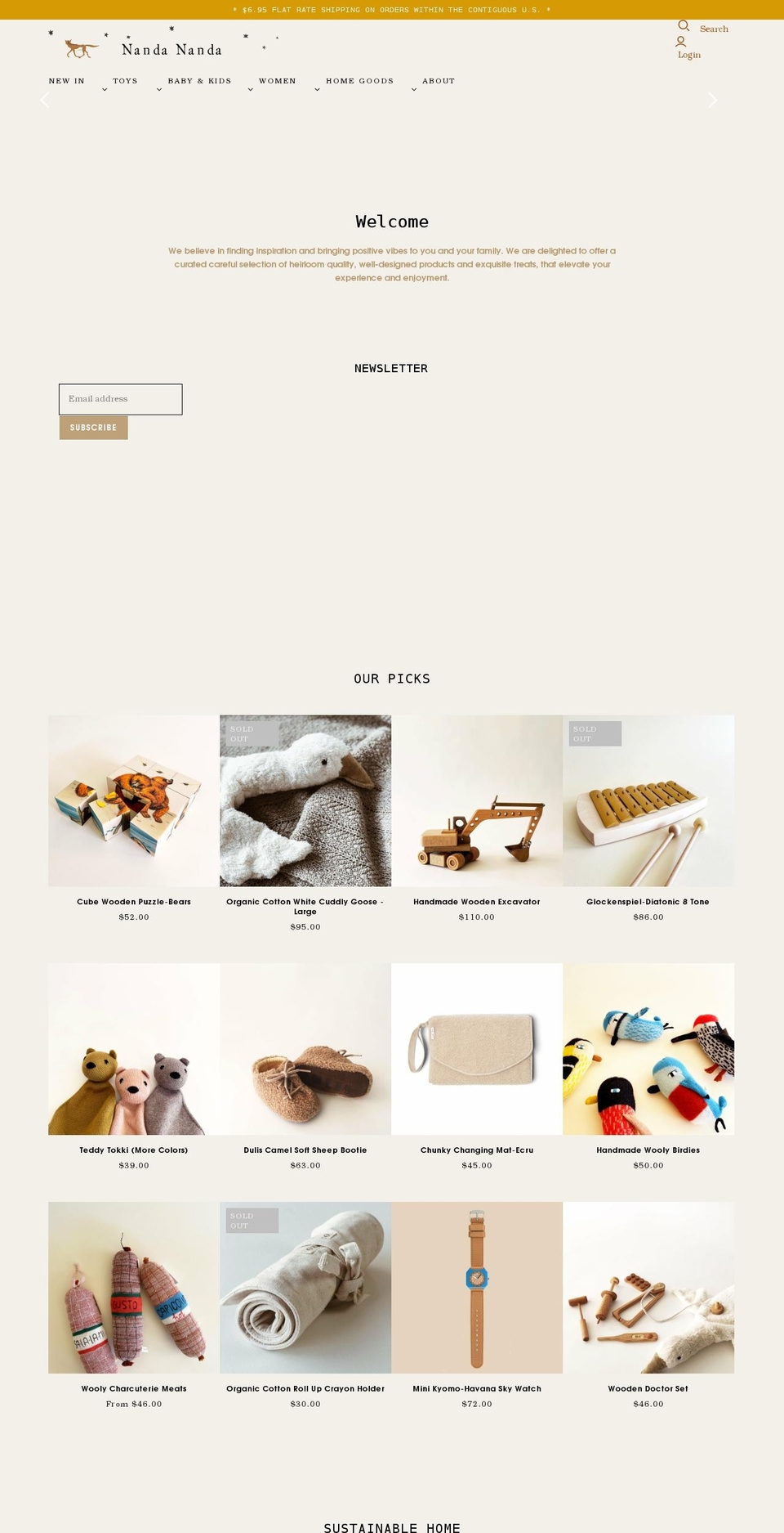 shopnandananda.com shopify website screenshot