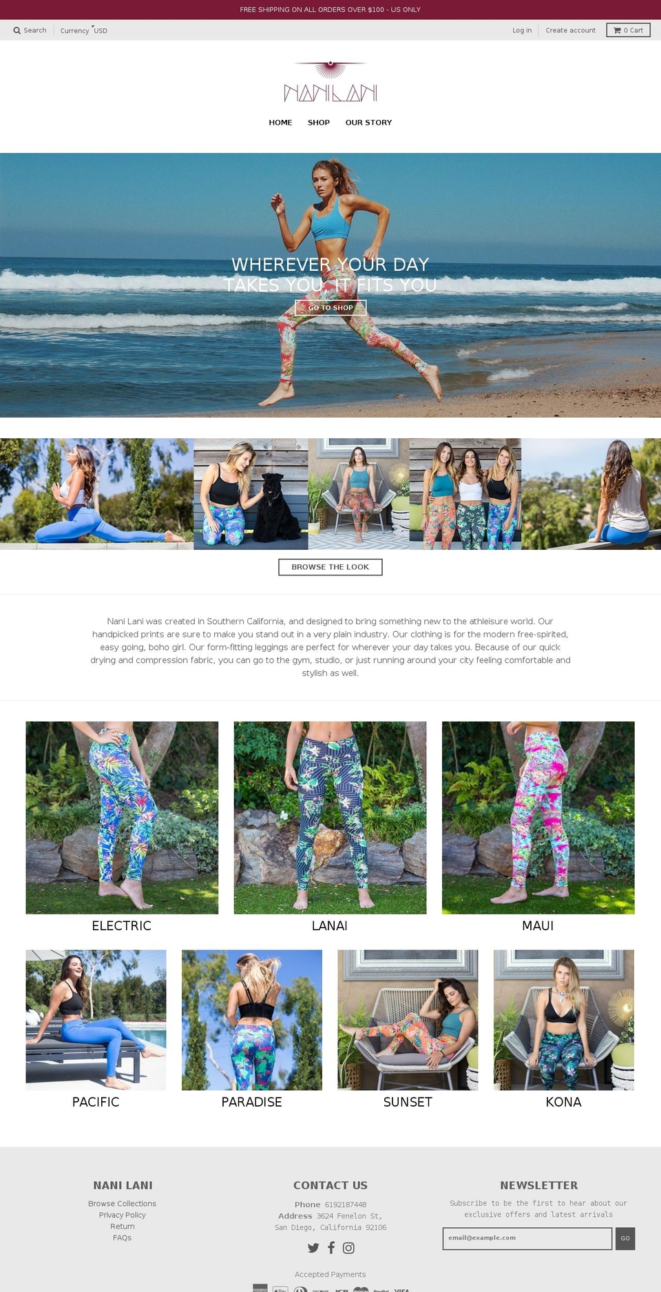 shopnanilani.com shopify website screenshot