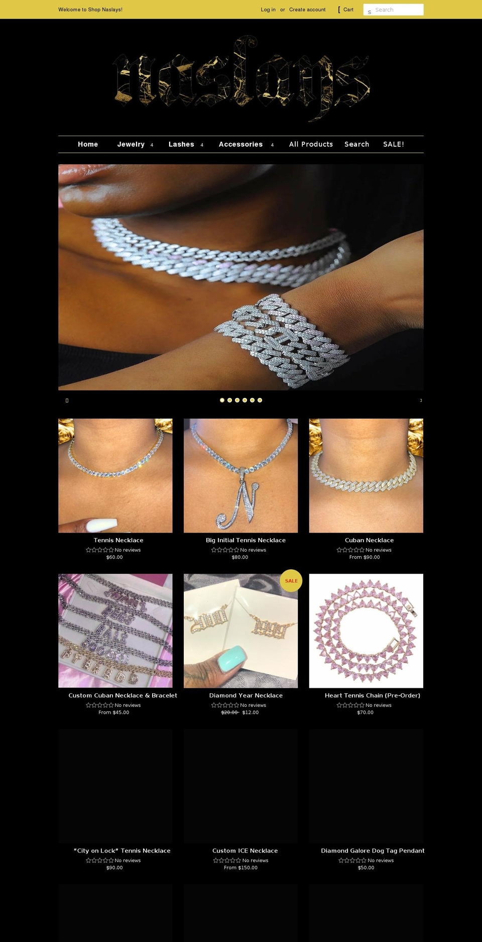 shopnaslays.com shopify website screenshot